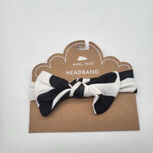 Angel Dear Headband Cow Print Black White 12-24M